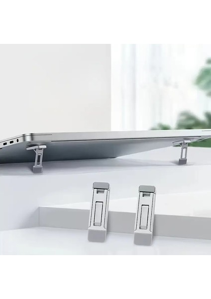 Laptop ve Klavye Standı 3 Kademeli Ayarlanabilir Katlanabilir – Metal Gövde,kaymaz, Taşınabilir Ofis ve Ev Kullanımı Için modelleri