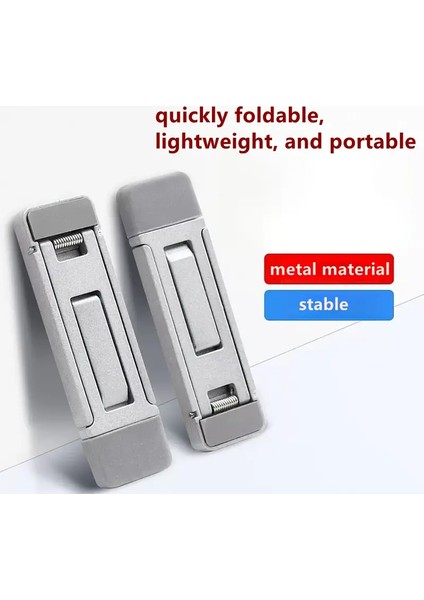 Laptop ve Klavye Standı 3 Kademeli Ayarlanabilir Katlanabilir – Metal Gövde,kaymaz, Taşınabilir Ofis ve Ev Kullanımı Için