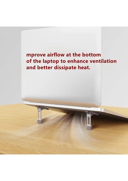 Laptop ve Klavye Standı 3 Kademeli Ayarlanabilir Katlanabilir – Metal Gövde,kaymaz, Taşınabilir Ofis ve Ev Kullanımı Için