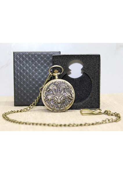 Kişiye Özel Kutulu Dragonlu Antik Köstekli Saat