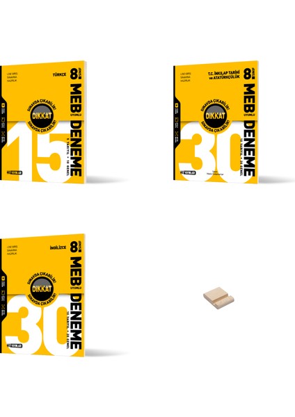 Hız Lgs 8. Sınıf Türkçe Inkılap ve Ingilizce Meb Uyumlu Deneme Sınavı 3lü Set + Telefon Standı