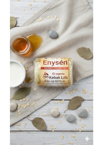 Doğal Kabak Lifli El Yapımı Bal ve Sütlü Sabun 115 gr