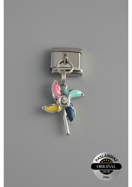 Italyan Charm Bileklik Charmı Rüzgar Gülü Model 1 Adet