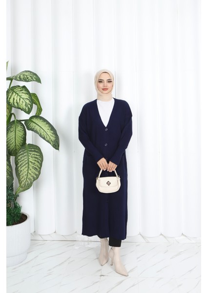 Cepli Uzun Triko Hırka