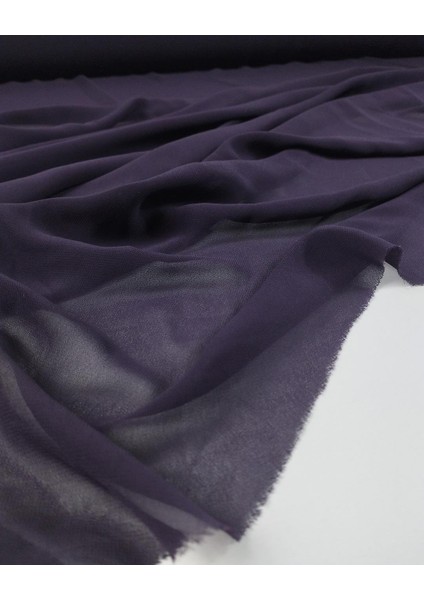 Mor Lacivert Arası Renkte Şifon En: 145 cm