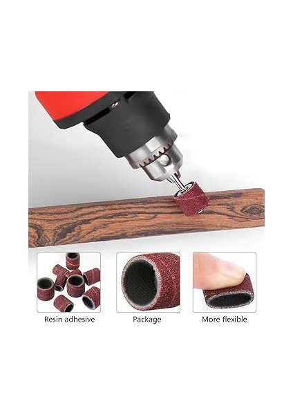 307 Parçalı Tambur Zımpara Seti Zımpara Tamburu Seti 300 Parça Zımpara Bandı Yuvaları (80/120 / 240) 6 Parçalı. Torna Aleti Için Tambur Mandrini (2,35 mm / 3,17 Mm) 1 Ağız Anahtarı indirimleri