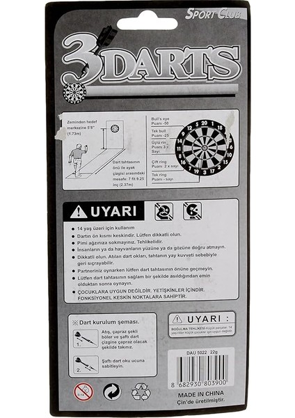 Dart Oku (3’lü Set) - Çelik Uç + Pirinç Gövde + Renkli Kanat - Dart Oku Seti, 22 gr fırsatları