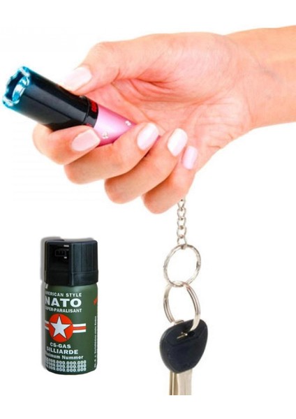 Ruj Şeklinde Eleektro Şok El Feneri Cihazı + Bıber Gaz Hediyeli fiyatları