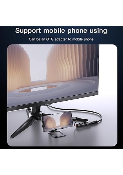 5in1 3 Adet USB 3.0/1 Adet 100W Type-C ve 1 Adet 4K 30Hz HDMI Çıkışlı Hub Dönüştürücü indirimleri