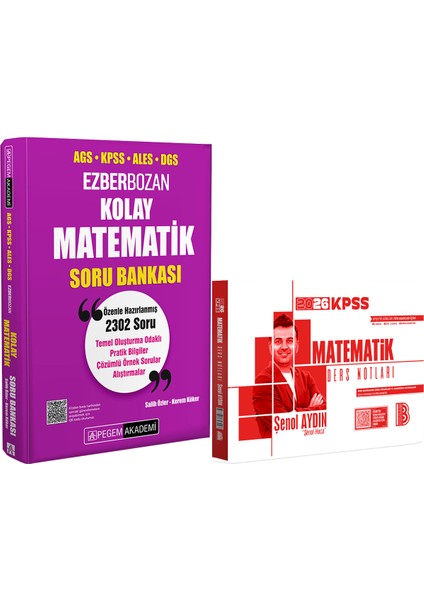 Ags Kpss Ales Dgs Kolay Matematik Soru Bankası - 2026 Kpss Matematik Ders Notları