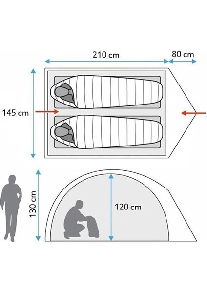 Turtle2çadır Unisex, Yeşil, 2 Kişilk fiyatları