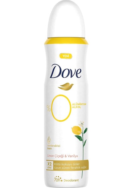Kadın Deodorant%0 Alüminyum Limon Çiçeği &amp; Vanilya 150ML