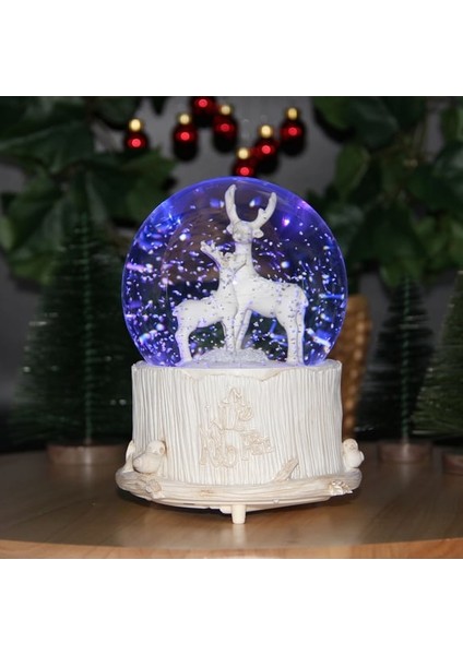Yılbaşı Noel Geyik Kar Küresi Kar Motorlu, Işıklı ve Müzikli Mega Boy fiyatları