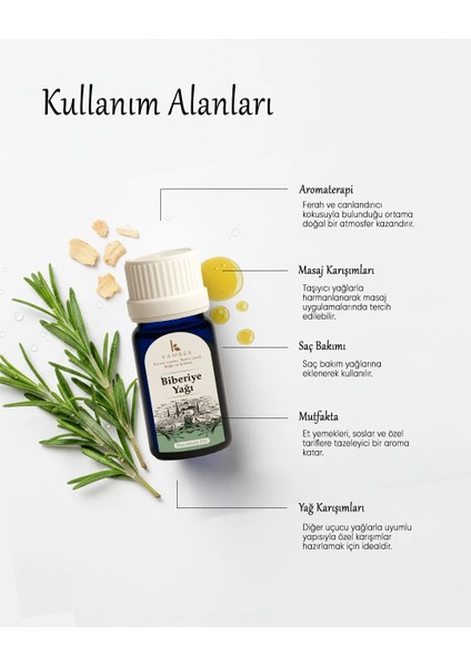 %100 Saf Biberiye Yağı 10ML fiyatları