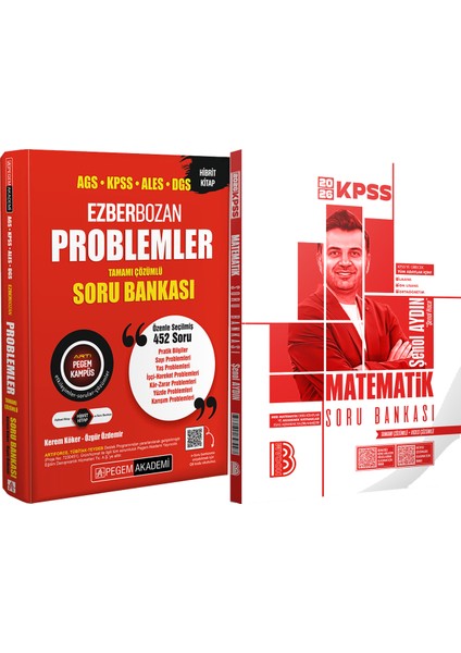 2026 Ags Kpss Ales Dgs Ezberbozan Problemler Çözümlü Soru Bankası - 2026 Kpss Matematik Tamamı Çözümlü Soru Bankası