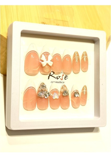 Lüks Tasarım Taşlı Yapay Tırnak