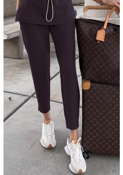 Eyesof Kadın Uzun Kollu Balıkçı Yaka Belden Lastikli Modal Bluz ve Pantolon Ikili Takım modelleri