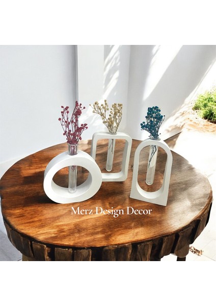 Üçlü Bohem Tarz Minimal Tüplü Çiçekli Vazo Seti fiyatları