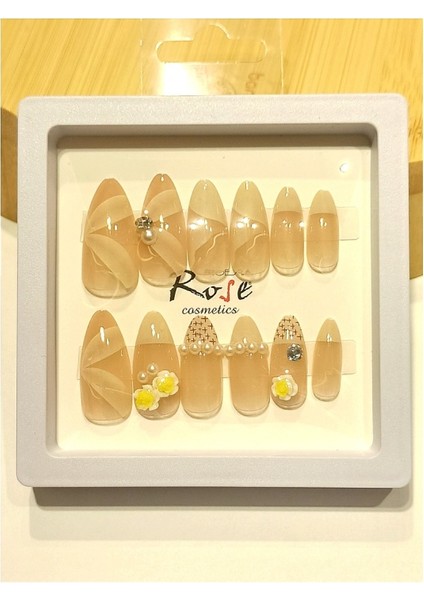 Lüks Tasarım Taşlı Yapay Tırnak