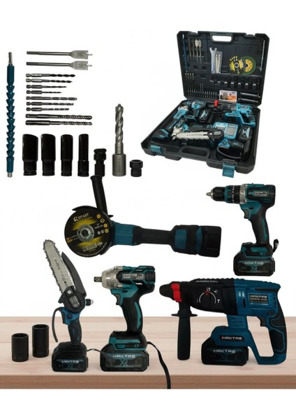 5li Şarjlı Set Vidalama Tork Spiral Hilti Testere Haktaş fiyatları