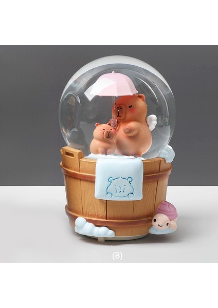 Sevimli Kapibara Orta Boy Işıklı Müzikli Kar Küresi fiyatları