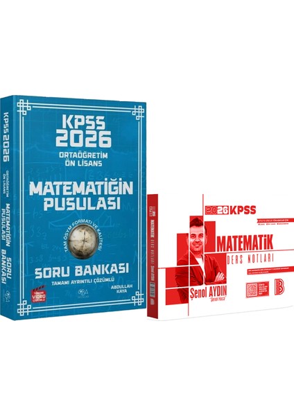 Lise Ortaöğretim Ön Lisans Matematiğin Pusulası Soru Çözümlü - 2026 Kpss Matematik Ders Notları