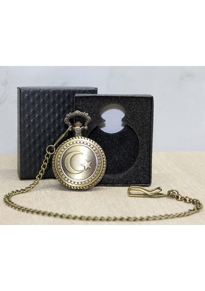 Kişiye Özel Kutulu Türk Bayraklı Köstekli Saat