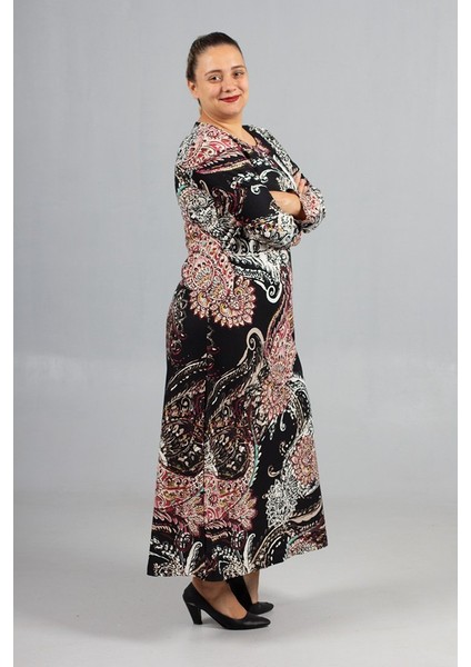 Büyük Beden Kalın Penye Pamuklu Elbise Termal Konfor & Yumuşak Dokunuş