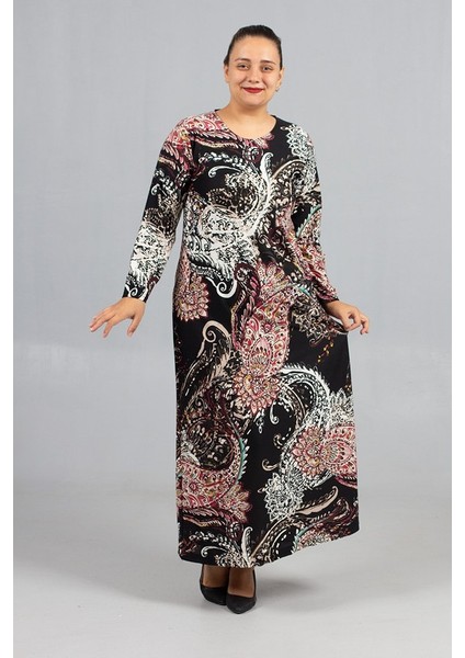 Büyük Beden Kalın Penye Pamuklu Elbise Termal Konfor & Yumuşak Dokunuş fiyatları