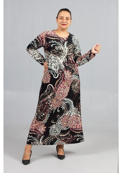 Büyük Beden Kalın Penye Pamuklu Elbise Termal Konfor & Yumuşak Dokunuş modelleri