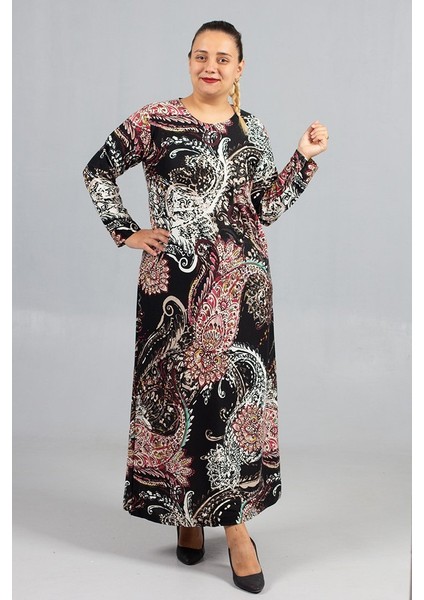 Büyük Beden Kalın Penye Pamuklu Elbise Termal Konfor & Yumuşak Dokunuş indirimleri