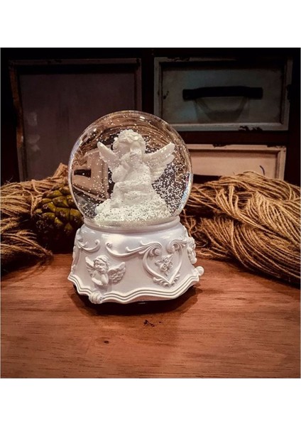 Masum Melek Işıklı Müzikli Otomatik Kar Püskürten Kar Küresi fiyatları
