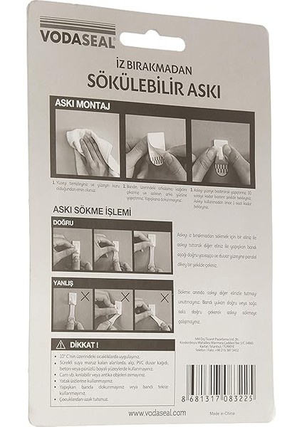 53.01.056 5'li Iz Bırakmayan Askı, Şeffaf fiyatları