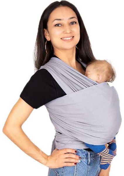 Wrap Sling Bebek Taşıma Şalı (Gri)