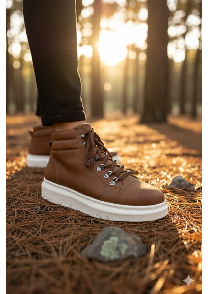 ZRJ206 Bağcıklı Taba Süet Erkek Spor Bot fiyatları