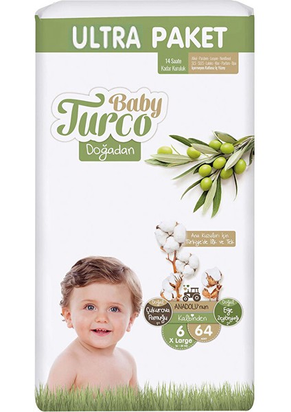 Doğadan Ultra Fırsat Xl 6 Beden Bebek Bezi 64 Adet
