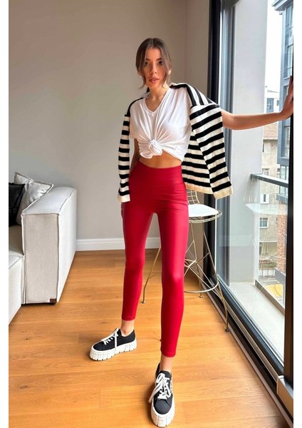 Kadın Yüksek Bel Içi Şardonlu Fırsat Ürün Toparlayıcı Tayt fırsatları