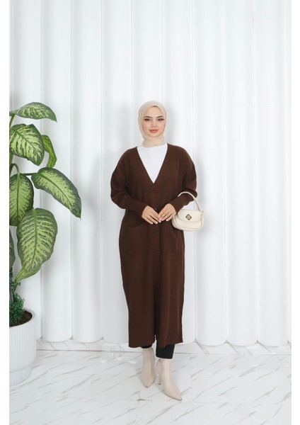 Cepli Uzun Triko Hırka