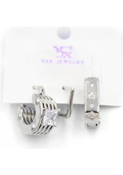 Ieg 3'lü Vc Yonca Küpe - Gümüş