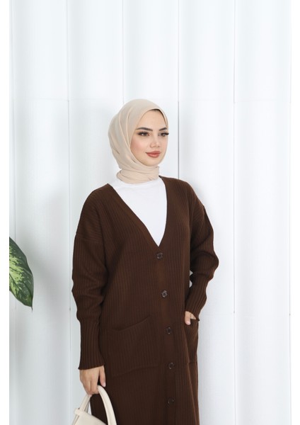 Cepli Uzun Triko Hırka fırsatları