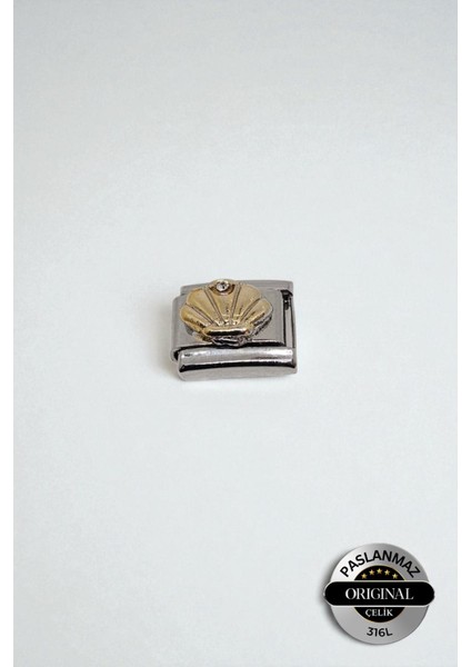 Italyan Charm Bileklik Charmı Istiridye Deniz Kabuğu Model 1 Adet