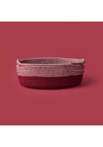 Living Earthy Hues Dekoratif Sepet - Bordo - 26X20X9 cm modelleri
