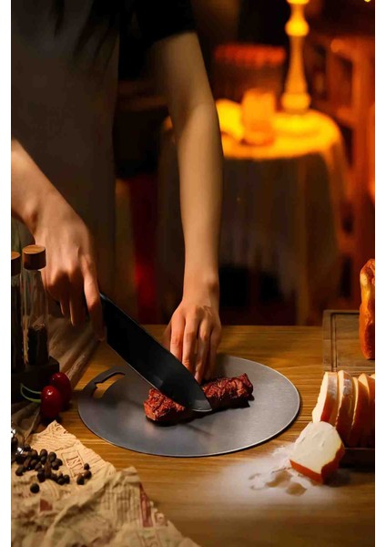 Paslanmaz Çelik Yuvarlak Kesme Tahtası, Hijyenik Yüzey, Şık Tasarım modelleri