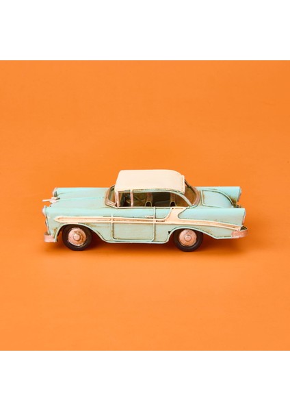 Home Dekoratif Metal Araba - Mavi - 17 cm modelleri