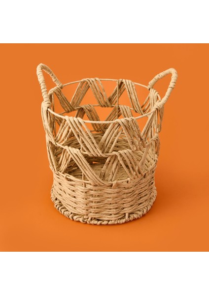 Living Granny Summer Çok Amaçlı Büyük Dekoratif Sepet - Bej - 30X30 cm