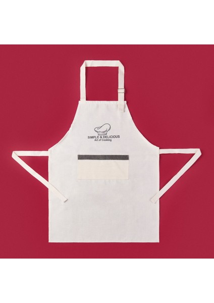 Soft Zinon Mutfak Önlüğü - Ekru - 54X78 cm