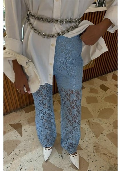 Içi Astarlı Dantel Pantolon 0081