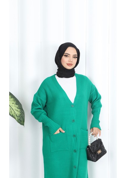 Cepli Uzun Triko Hırka fırsatları