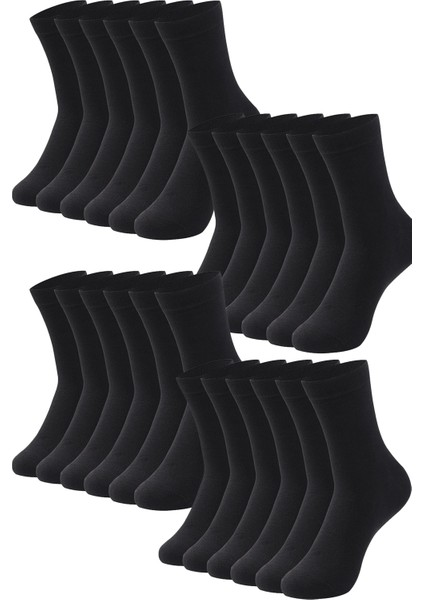 24'lü Erkek Pamuklu Düz Uzun Çorap – Ter ve Koku Önleyici