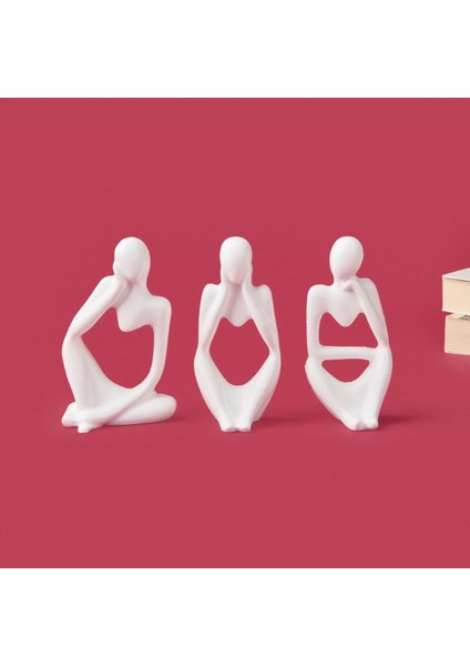 Deco Human 3'lü Biblo - Beyaz fiyatları